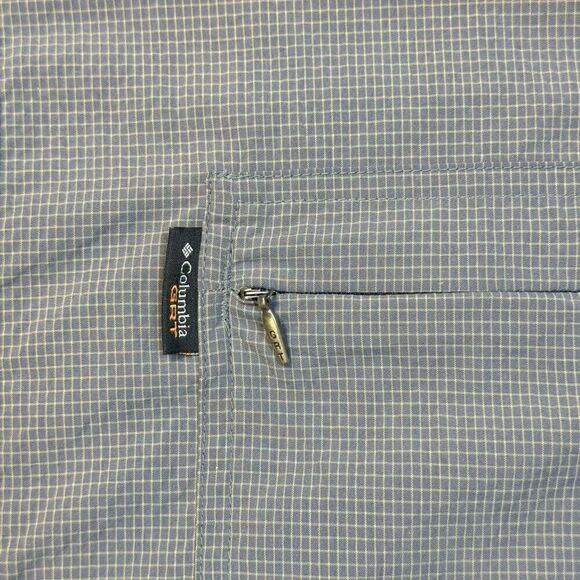 Columbia Men’s Short Sleeve Button Down Shirt Grey Sz L - Picture 3 of 6